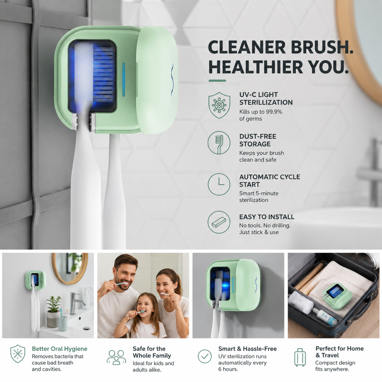 CureFit UVC Toothbrush Sanitizer