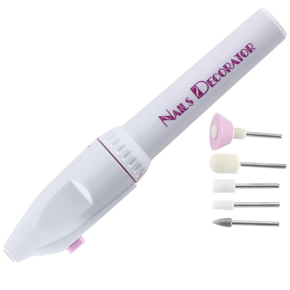 Electric Manicure Set YFS 5-in-1 Electric Manicure Nail Drill File Grinder Grooming Kit Includes Callus Remover Set Nail Buffer Polisher Personal Manicure and Pedicure Kit with Gift Bag